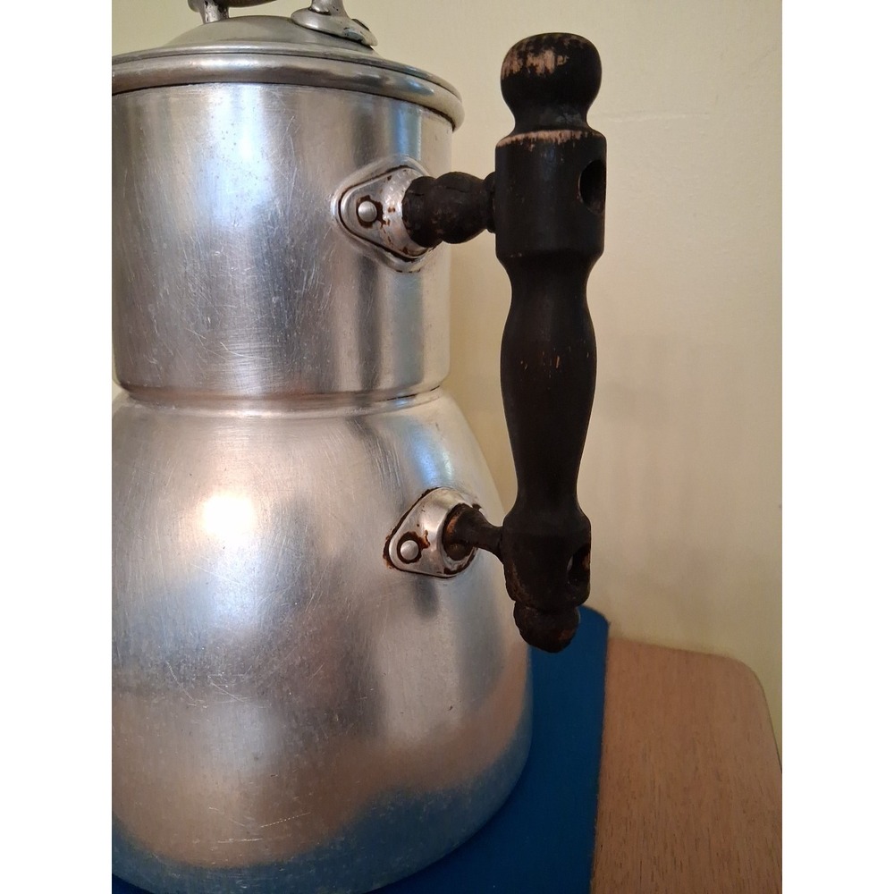 WearEver 1902 Aluminum Vintage Coffee Pot with Filter Basket Percolator Tube Lid - Picture 2 of 11